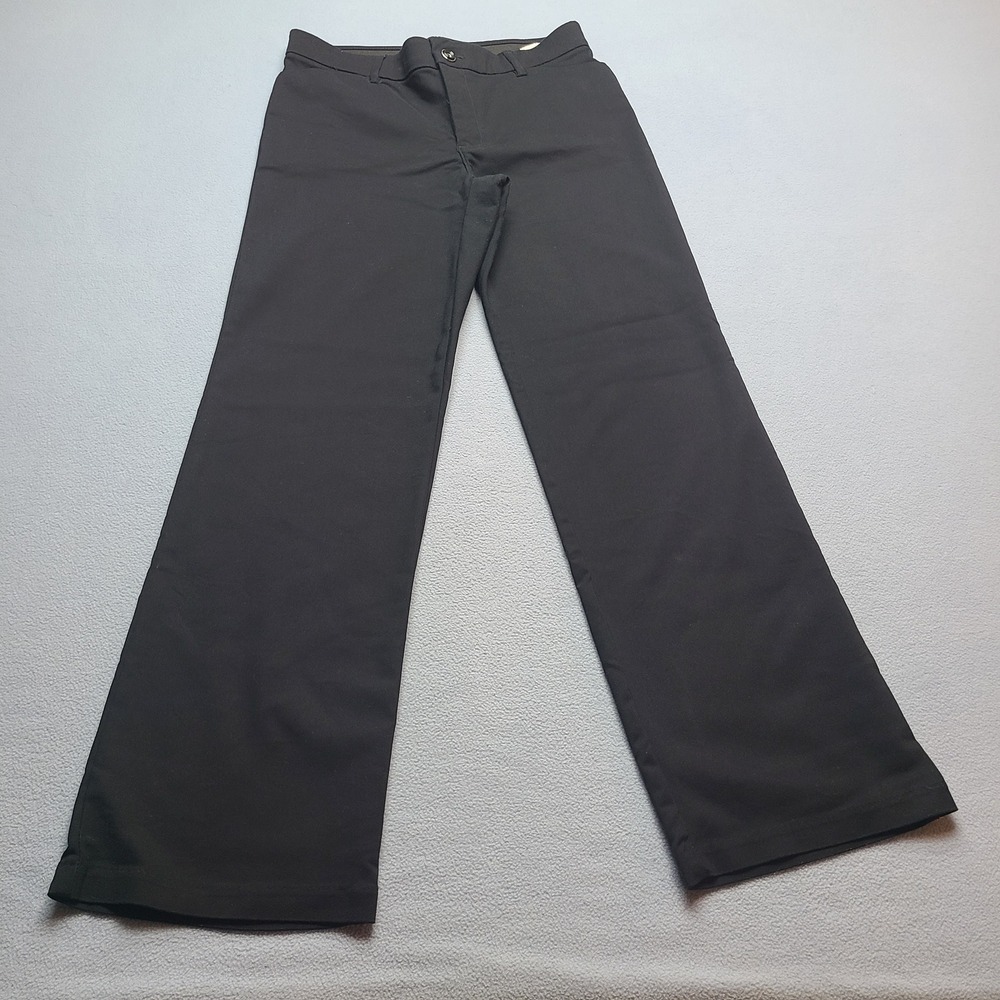 Lee Trouser Women 8 Short Black Excellent Flex Motion Mid Rise Straight Leg